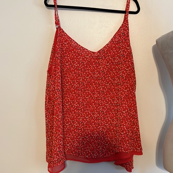 Torrid Plus Size Red Floral Chiffon Swing Cami - Picture 5 of 5